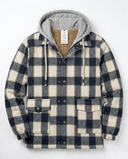 Campera camisaco forrada Micropiel con capucha