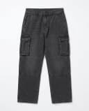 Pantalón Jean Cargo Negro/Azul