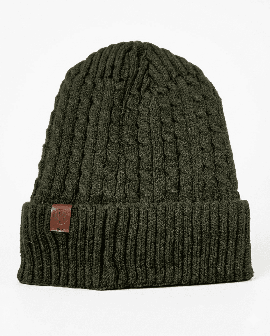 Gorro Lana Forrado con Peluche Trenzado