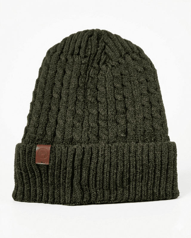 Gorro Lana Forrado con Peluche Trenzado