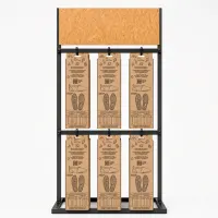Exhibidor Alpargatas GUANACO (madera/caño metálico 24/30 ps)